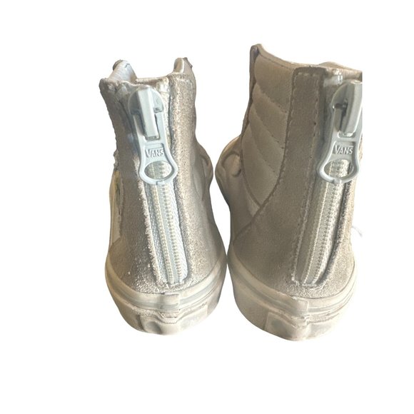 Vans Kids Size 11 High Top Blue with Suede and Canvas Featuring a Rainbow Unicor - Picture 2 of 9